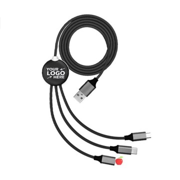 3 in 1 Luminous Lighting USB Cable with Keyring